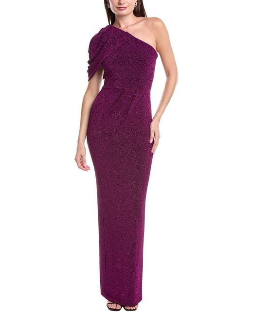 Black Halo Purple Egan Gown