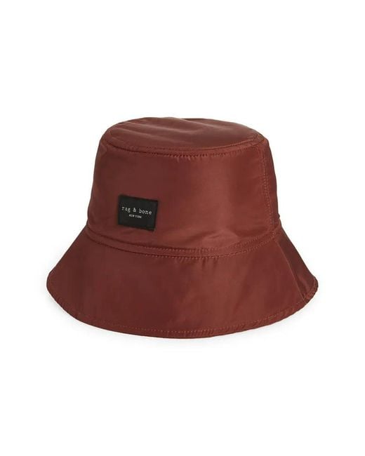 Rag & Bone Red Rag And Bone Addison Bucket Hat Wood M/l for men
