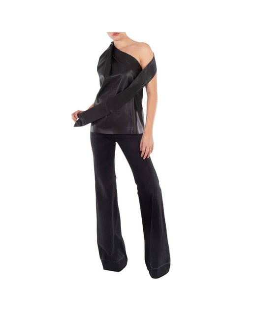 Stella McCartney Black Ladies Scarf One-Shoulder Top