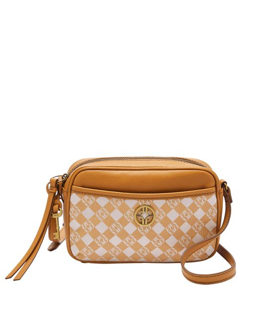 Fossil Brennon Jacquard Camera Bag in Yellow Lyst