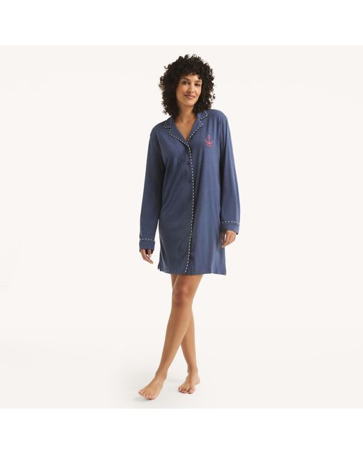 Nautica Blue Sleep Shirt Dress