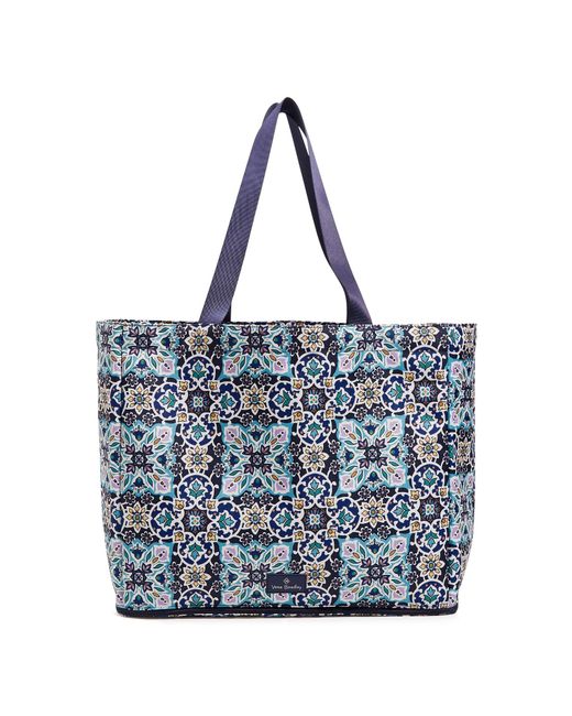 Vera Bradley Factory Style Lighten Up Deluxe Large Family Tote in Blue ...