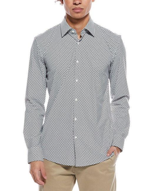 BOSS Men's Gray Hank Kent Slim Fit Dress Shirt - www.rajagirimanappuram.com