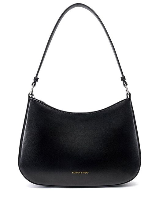 Adele Berto Black Leather Shoulder Bag