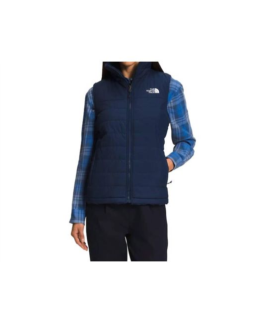 The North Face Blue Mossbud Insulated Reversible Vest