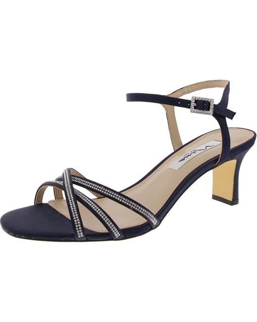 Nina Women's Ankle Strap Sandal Blue Size 11
