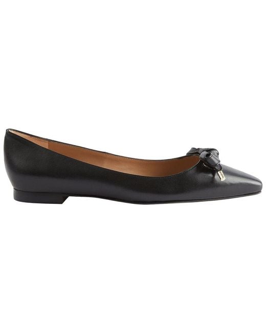 L.K.Bennett Black Mabel Leather Flat