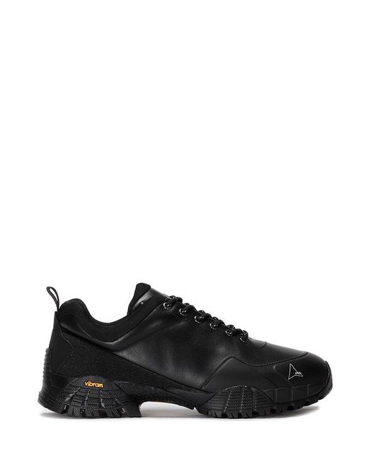 Roa Black Low-Top Sneakers With Rough Rubber Accents for men