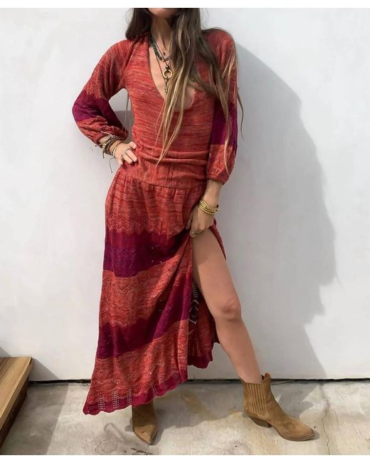 Jens Pirate Booty Knit Lapis Maxi Dress In Red Lyst 