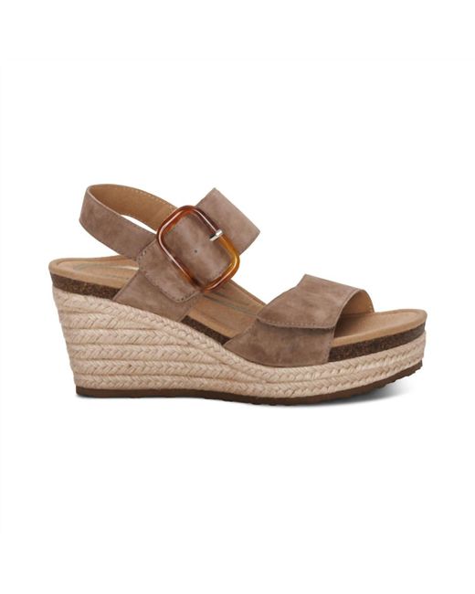 Aetrex Brown Ashley Arch Support Wedge