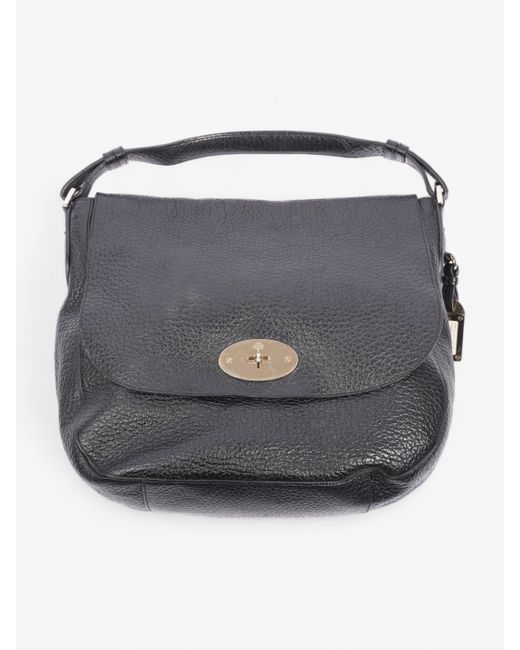 Mulberry Gray Postman's Lock Hobo Leather Shoulder Bag