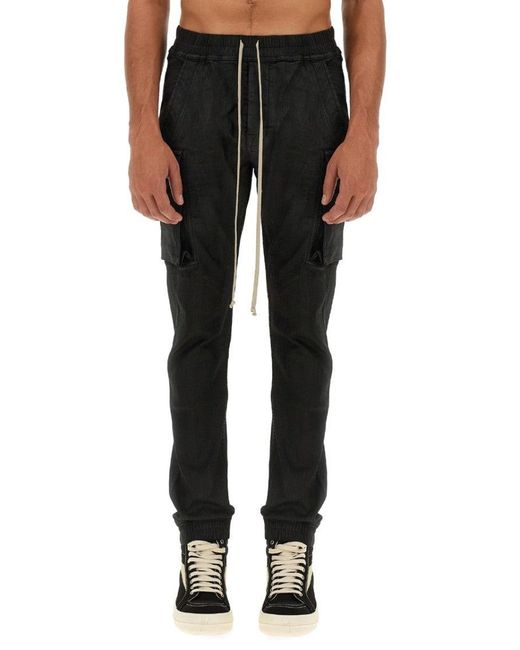Rick Owens Black Tapered Fit Jogging Pants for men
