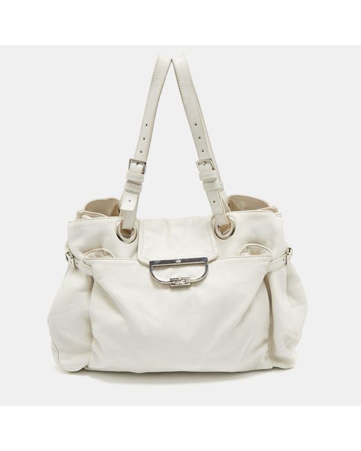 Mulberry White Offleather Jenah Tote
