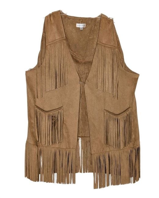 Adore Brown Lite Faux Leather Vest
