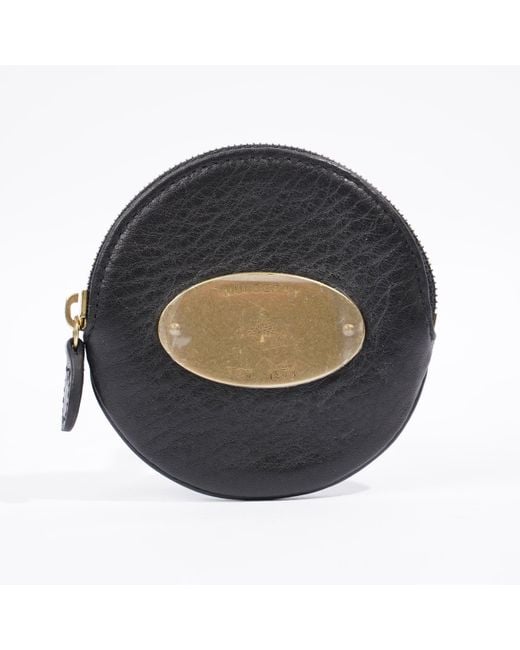 Mulberry Gray Coin Purse Grained Leather Mini