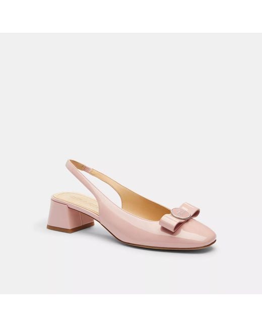 COACH Pink Plaque Ballet Pump