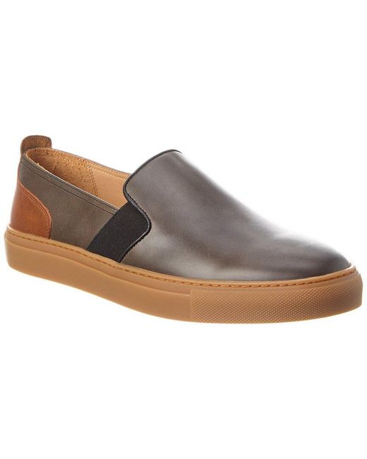Warfield & Grand Brown Bona Leather Slip-on Sneaker for men