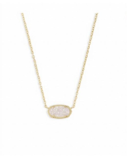 Kendra Scott Metallic Elisa Necklace Gold Platinum Drusy