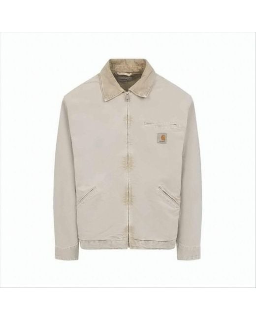 Carhartt Natural Zip-Up Jacket With Vintage-Inspired Aesthetic And Utilitarian Design for men