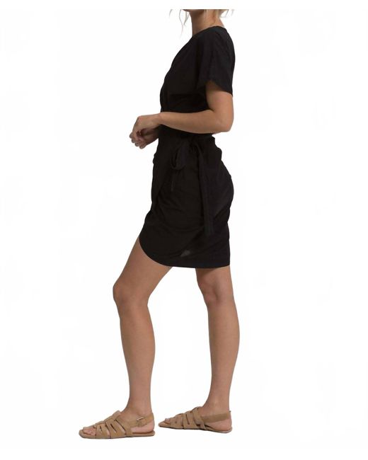 Cali Dreaming Black Wrap Mini Dress