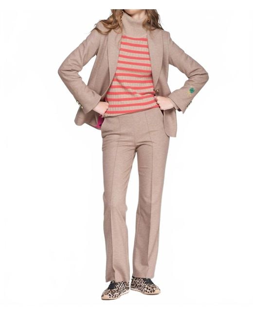 Vilagallo Pink Mid-Rise Straight Leg Trouser