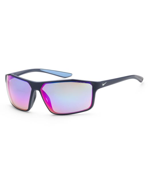 Nike Black Windstorm 65mm Blue Sunglasses for men