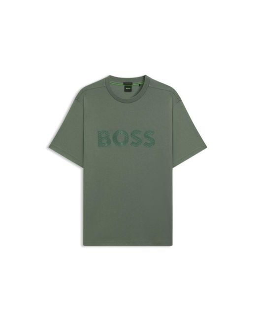 Boss Green Structured-Logo T-Shirt for men