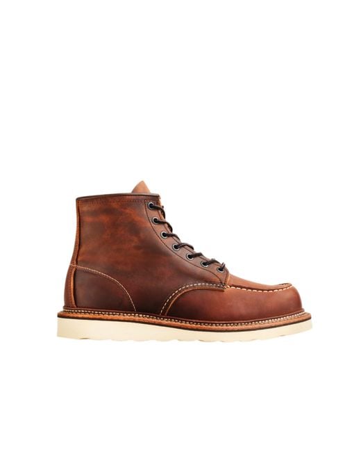 Red Wing Brown Classic Moc Boot for men