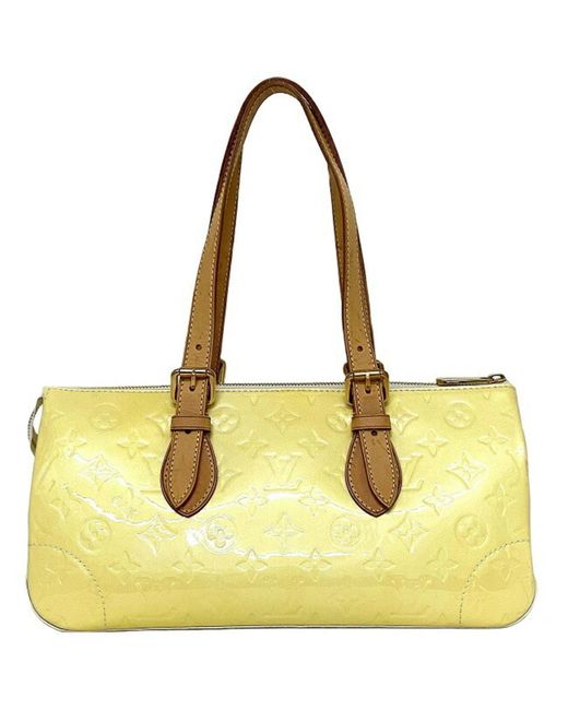 Louis Vuitton Brentwood Yellow Patent Leather Tote Bag (Pre-Owned)