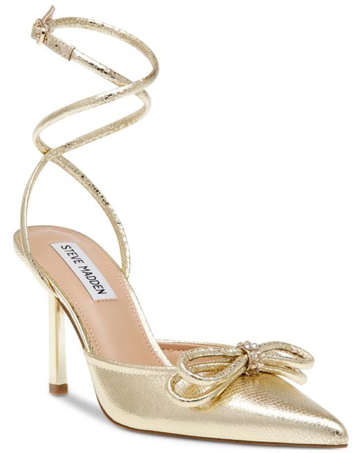 Steve Madden Metallic Sherise Faux Leather Embossed Pumps