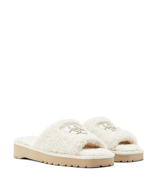Ariat White Cozy Ar2697-101 Slipper Cream Fleece Square Toe Slide Rhs4924