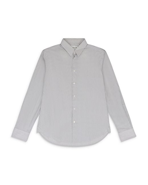 Lanvin Gray Slim Fit Visible Button-Down Shirt for men