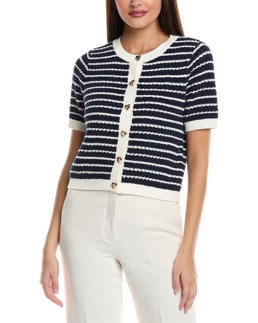 Nanette Lepore Blue Knit Cardigan
