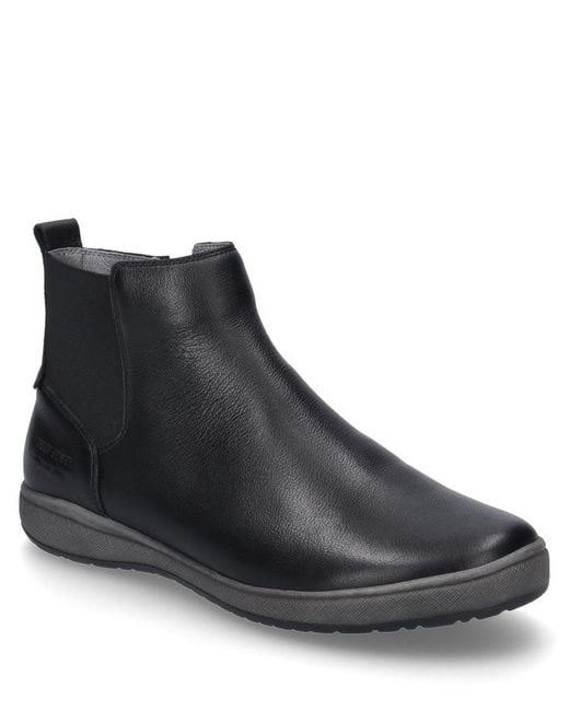 Josef Seibel Black Caren 29 Leather Zipper Ankle Boots Ver674