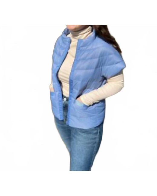 Cortland Park Blue Palm Beach Puffer Jacket