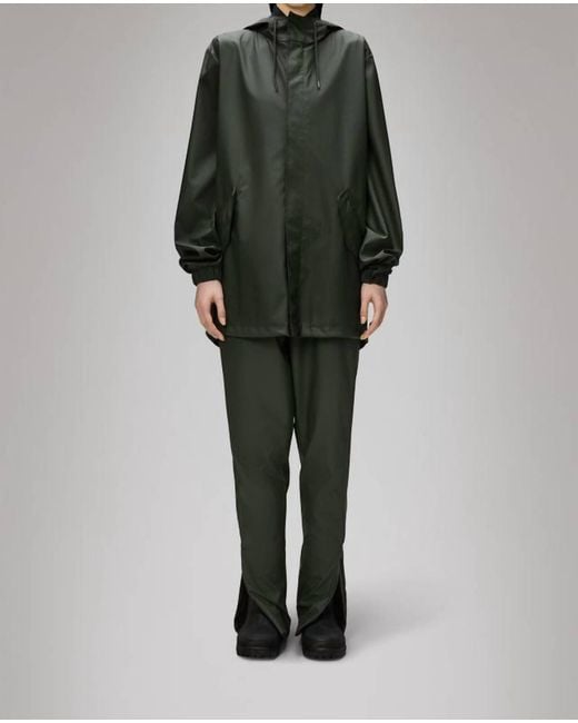 Rains Green Fishtail Jacket