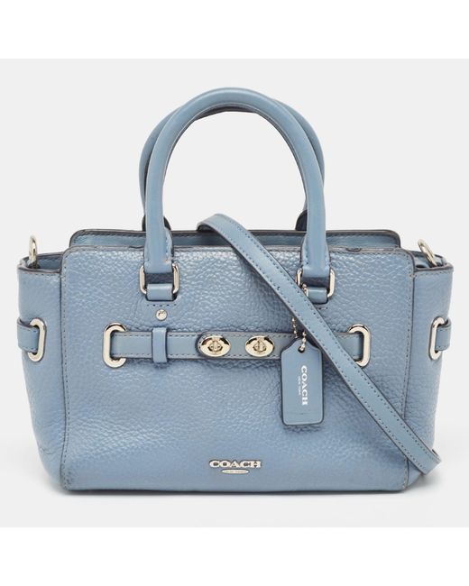 COACH Blue Leather swagger 20 Tote