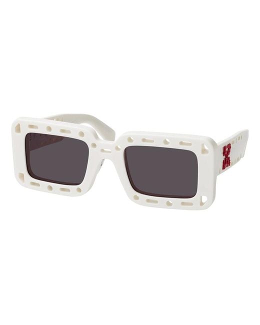 Off-White c/o Virgil Abloh Gray Sunglasses Square Full Rim, Frame And Dark Lens Oeri025Atlantic4507