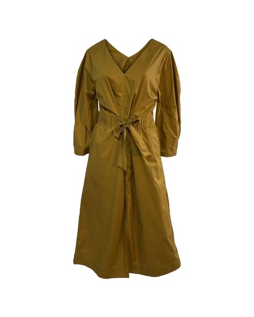 Sea Green Gabriette Waist Tie Midi Dress