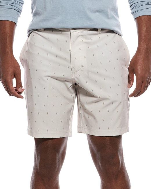Tailorbyrd White Printed Performance Short for men