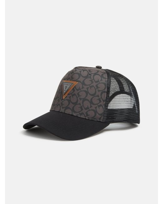 Guess Factory Black Mesh Trucker Hat for men
