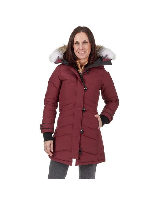 Canada Goose Lorette Parka Fusion in Red Lyst