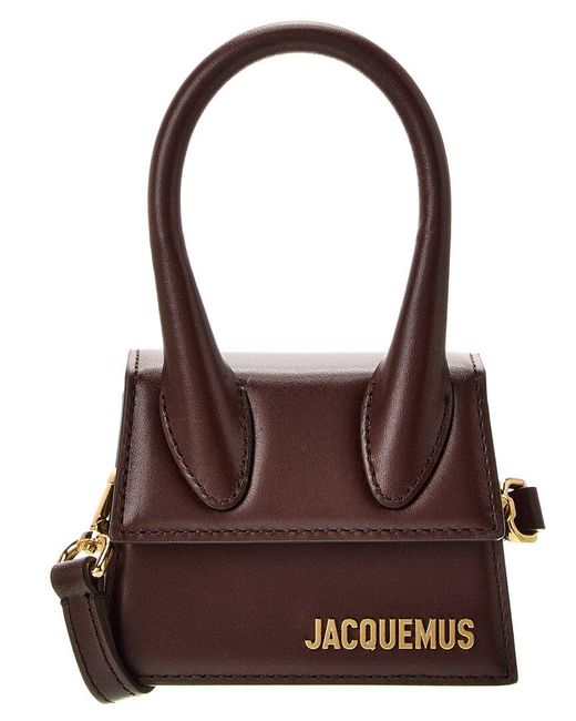 Jacquemus Brown Le Chiquito Mini Leather Clutch