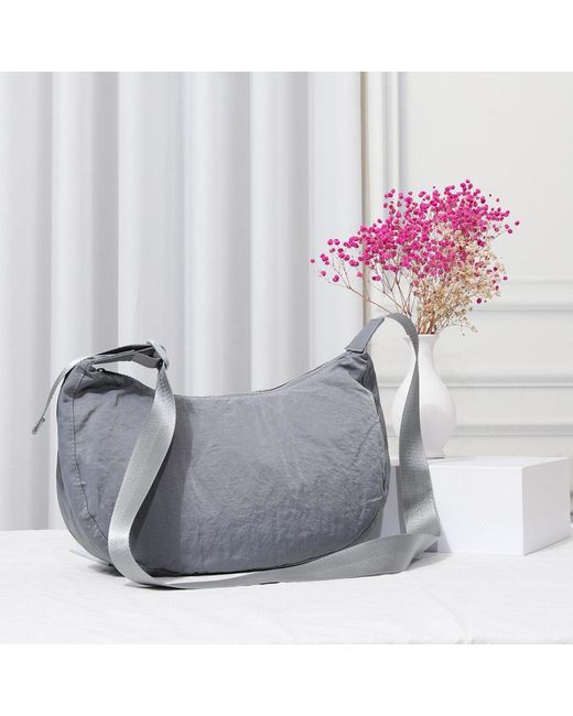 Fashnzfab Gray Solid Nylon Sling Bag Crossbody Bag