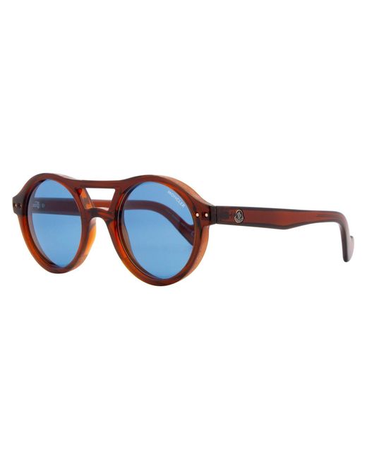 Moncler Brown Round Sunglasses Ml0037 45v Clear Light 51mm 0037 for men
