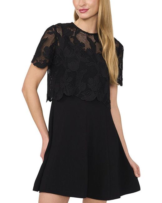 Ted Baker Crepe Mini Dress in Black | Lyst Ted Baker Crepe Mini Dress in Black | Lyst