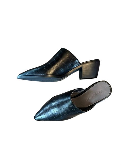 Chocolat Blu Black Cellia Embossed Croc
