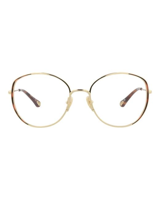 Chloé Metallic Round-Frame Metal Optical Frames