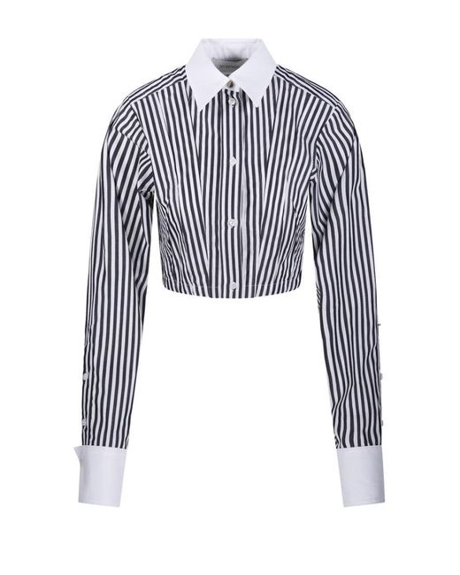 Max Mara Blue Abano Striped Shirt