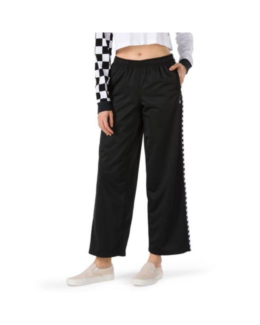Vans Black Vn0a47tyblk White Polyester Check Mark Track Trousers Xl Ncl598